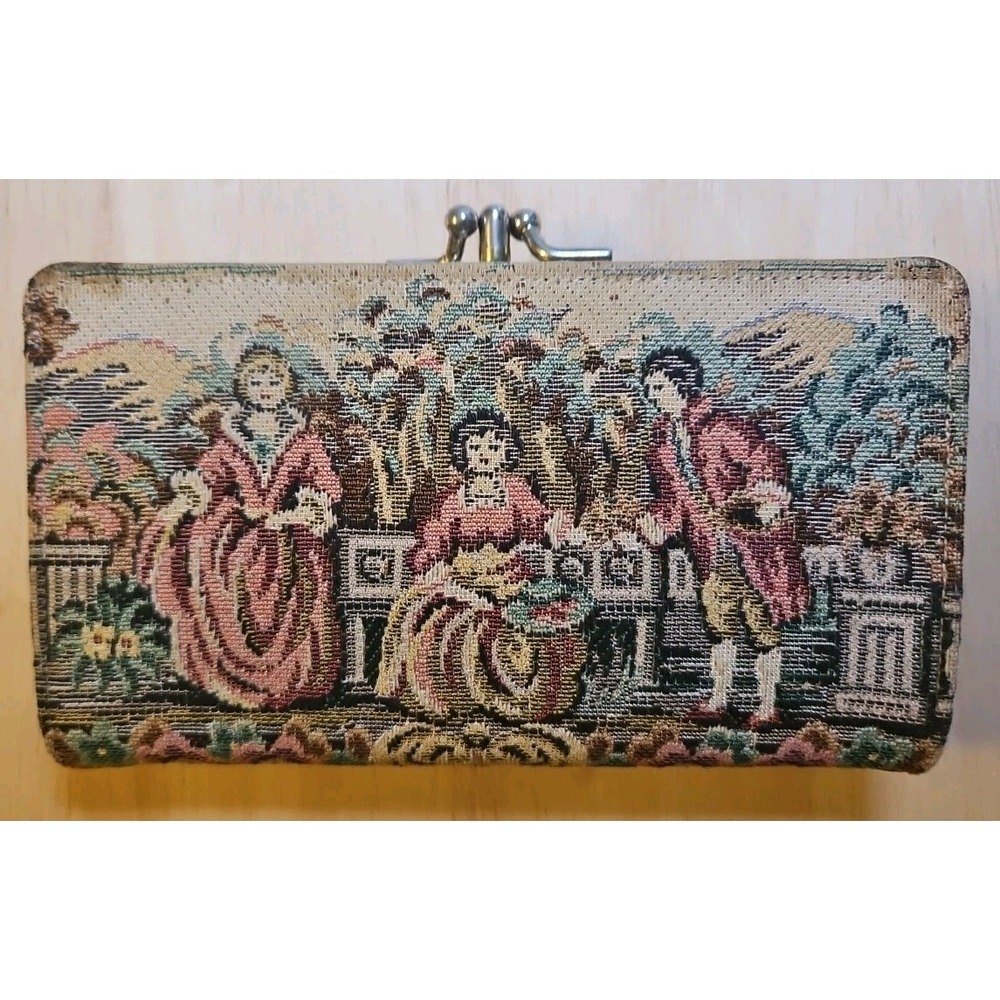 Baronet Fifth Avenue Vintage Embroidered Tapestry Wallet Bridgerton